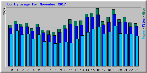 Hourly usage for November 2017