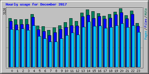 Hourly usage for December 2017