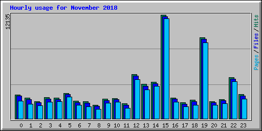 Hourly usage for November 2018