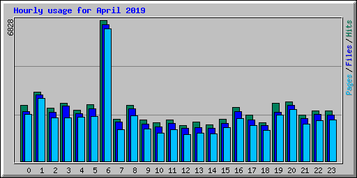 Hourly usage for April 2019