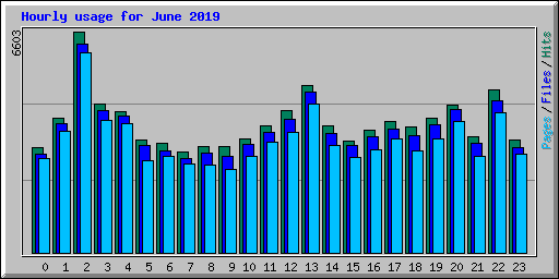 Hourly usage for June 2019