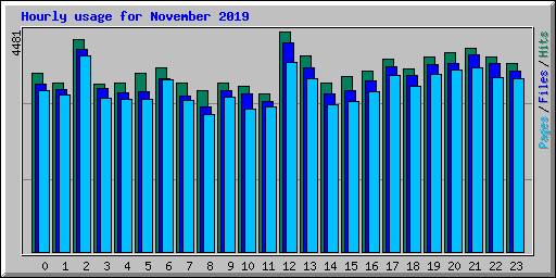 Hourly usage for November 2019