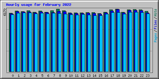 Hourly usage for February 2022