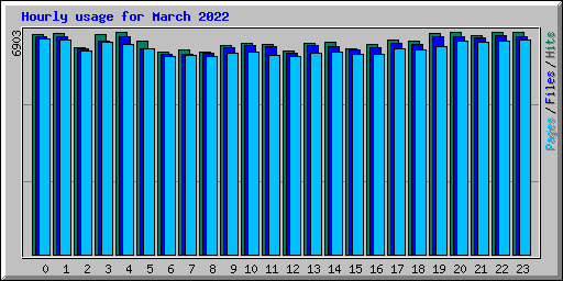 Hourly usage for March 2022