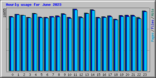 Hourly usage for June 2023