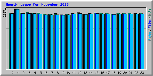 Hourly usage for November 2023