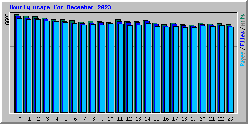 Hourly usage for December 2023